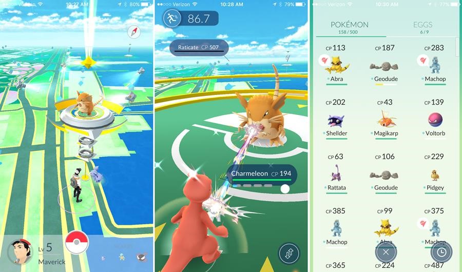 Imagem capturada da tela do jogo Pokémon GO, mostrando o Rattata